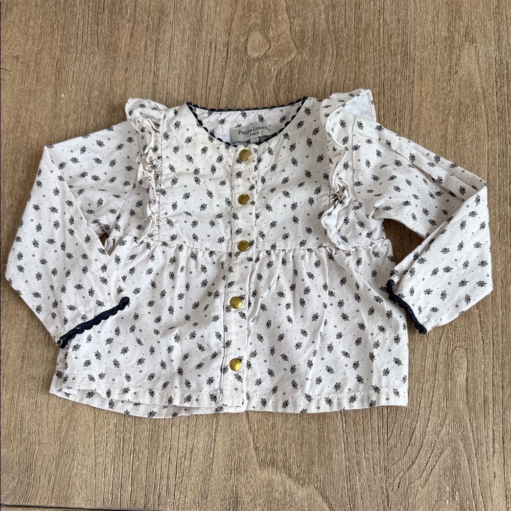 Petite Lucette Ruffle Kids Shirt 12M